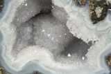 Las Choyas Coconut Geode Pair with Quartz Crystals - Mexico #314749-3